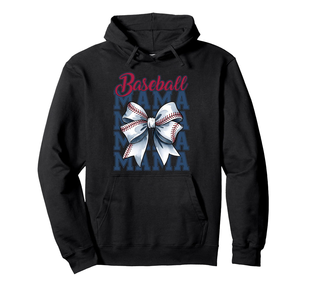 Baseball Mama Coquette Checkered Hoodie - Fun Novelty Design Men Women - T-Shirt, Sweatshirt, Hoodie