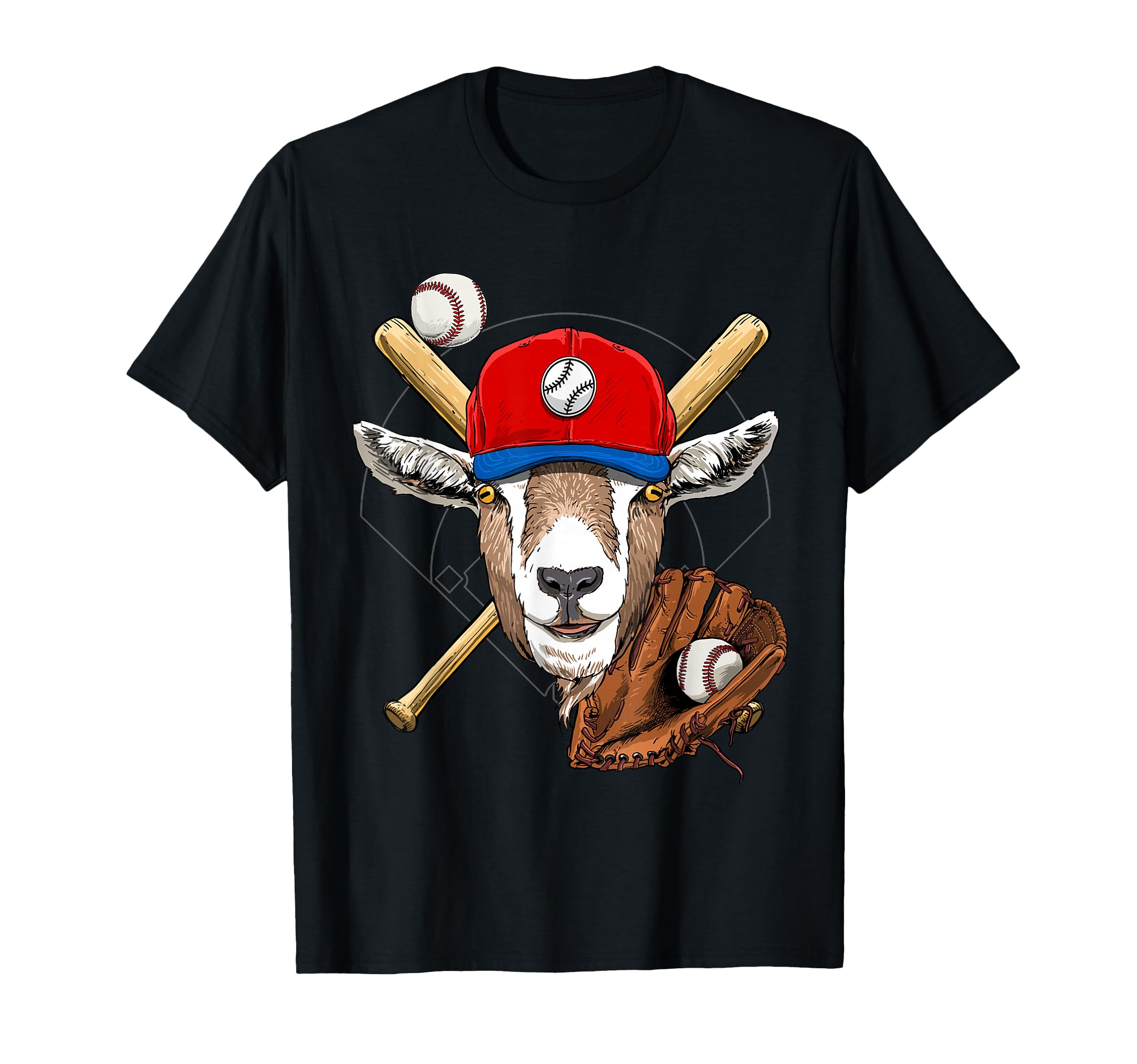 Baseball Player Goat Lover Pitcher T-Shirt - Custom Art Print Unisex - T-Shirt, Sweatshirt, Hoodie
