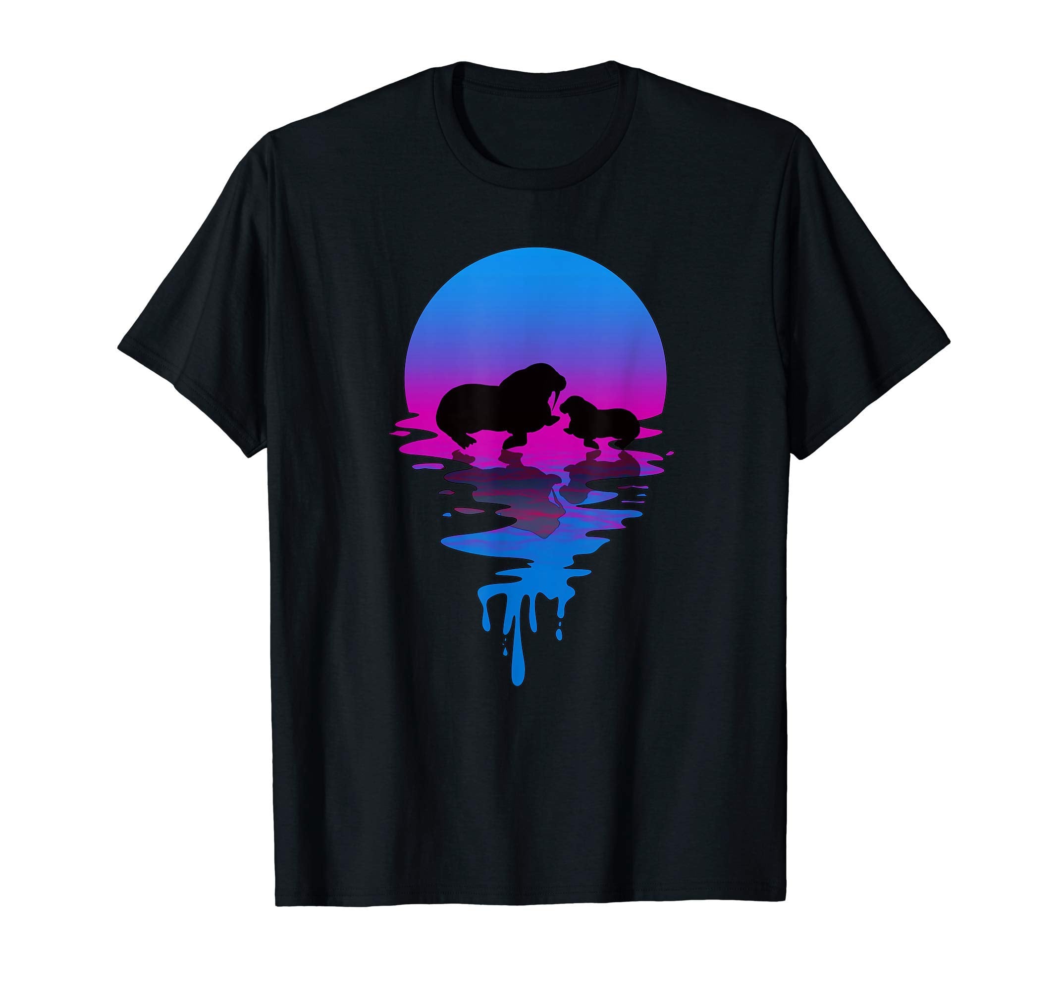 Sunset Walrus T-Shirt - Novelty Apparel Unisex - T-Shirt, Sweatshirt, Hoodie