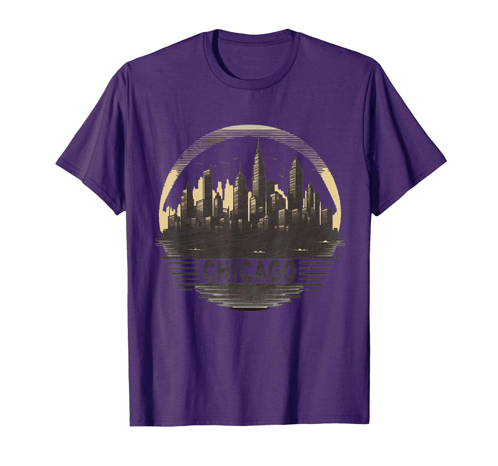 Chicago Illinois City Skyline T-Shirt - Casual Everyday Wear for Adults - T-Shirt, Sweatshirt, Hoodie