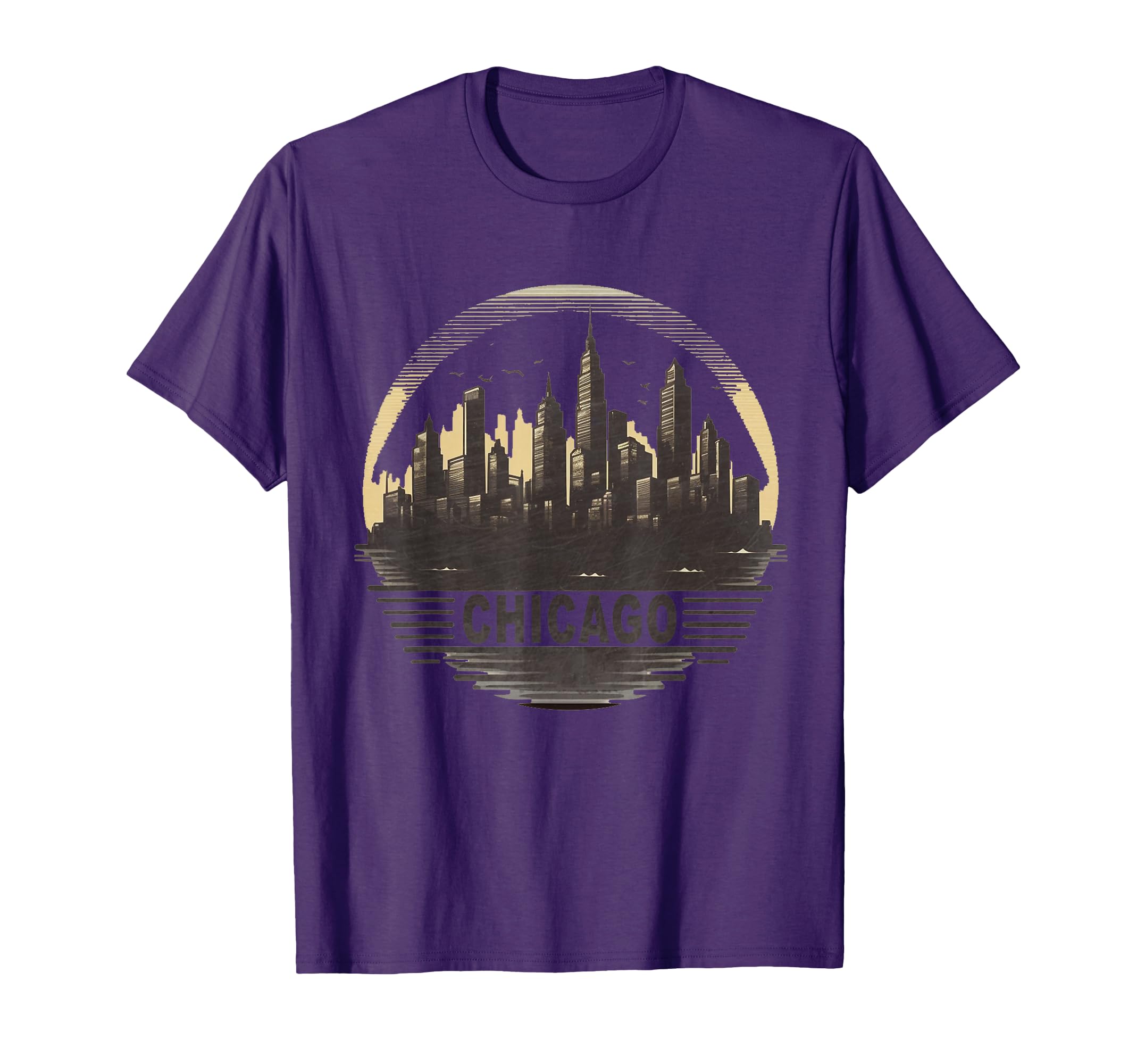 Chicago Illinois City Skyline T-Shirt - Casual Everyday Wear for Adults - T-Shirt, Sweatshirt, Hoodie