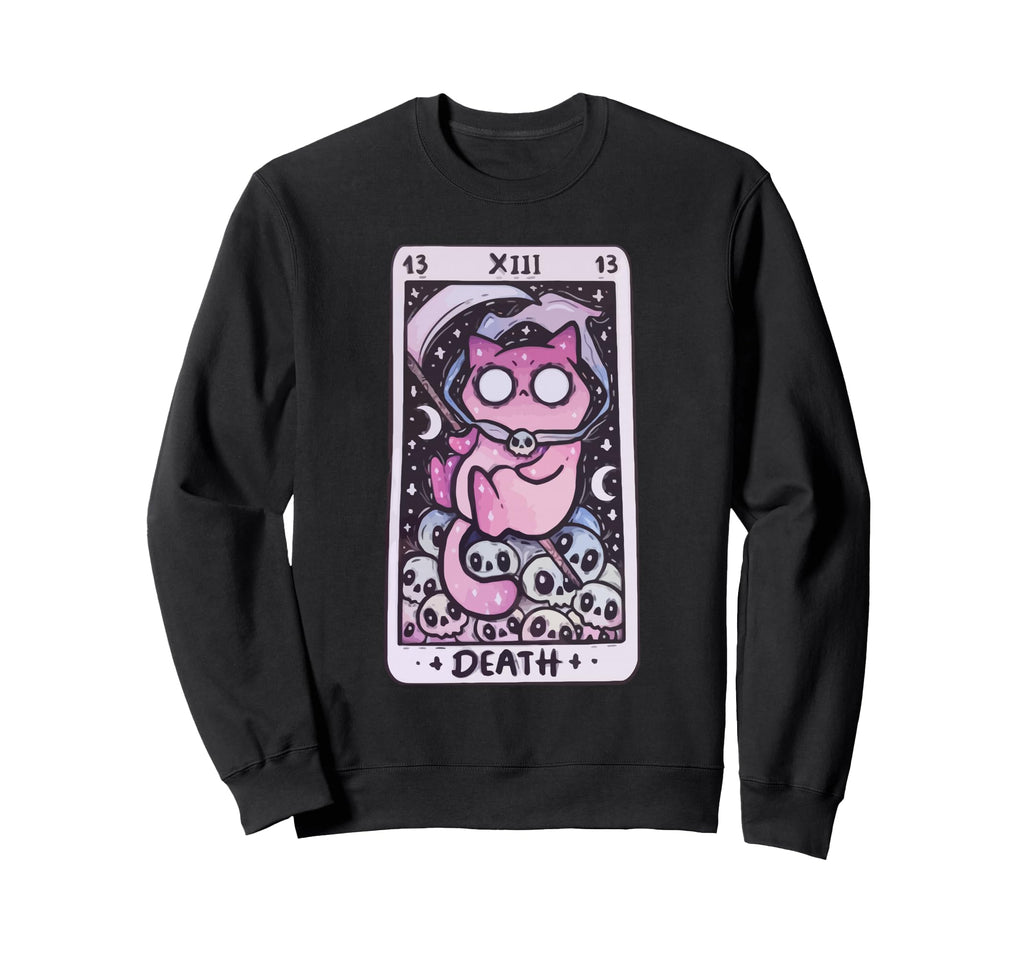 Kawaii Pastel Goth Art Death Tarot Sweatshirt - Minimalist Print Men Women - T-Shirt, Sweatshirt, Hoodie