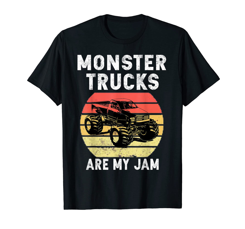 Monster Truck Are My Jam Sunset Engines T-Shirt - Aesthetic Graphic Unisex - T-Shirt, Sweatshirt, Hoodie