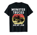 Monster Truck Are My Jam Sunset Engines T-Shirt - Aesthetic Graphic Unisex - T-Shirt, Sweatshirt, Hoodie