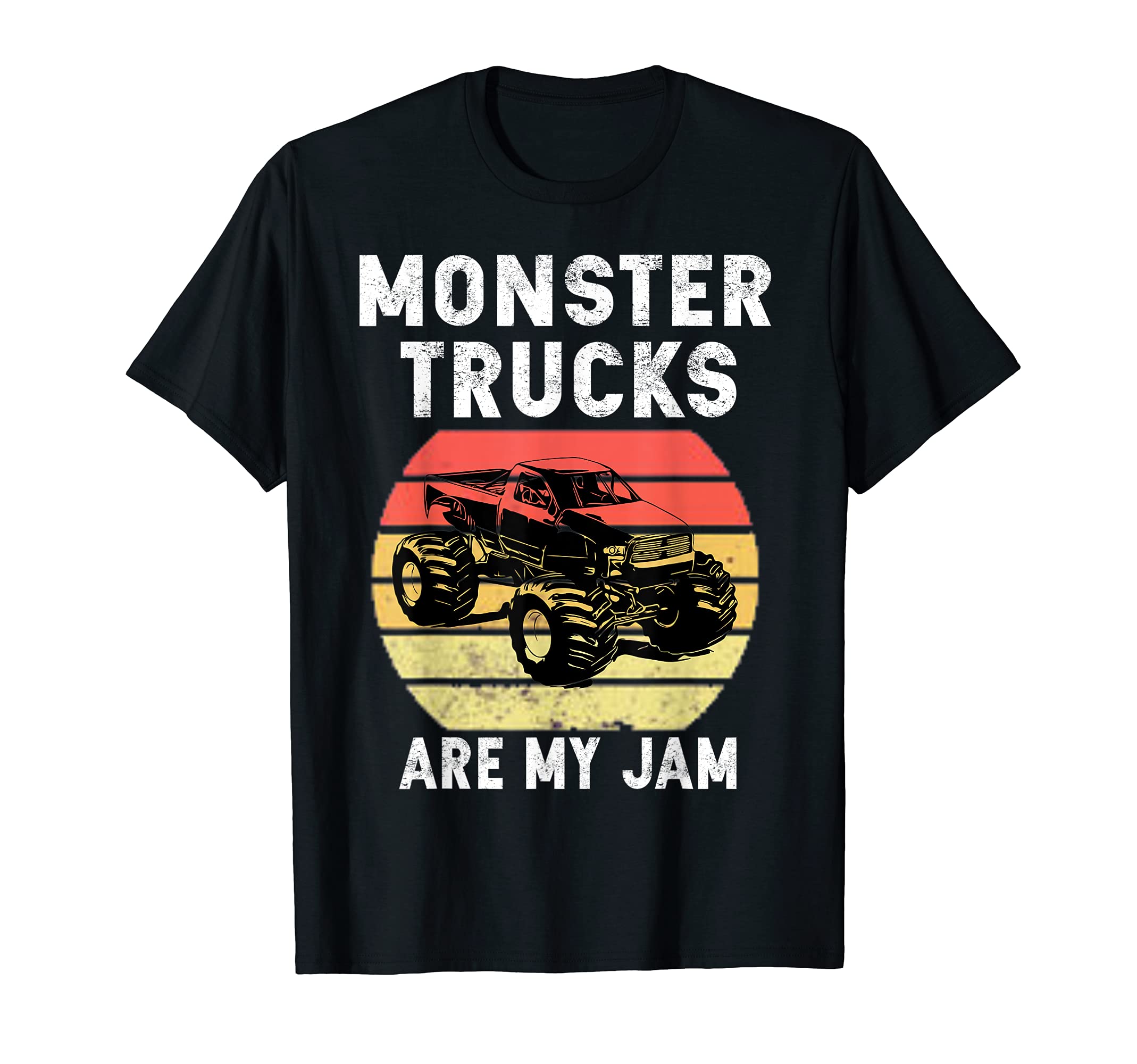 Monster Truck Are My Jam Sunset Engines T-Shirt - Aesthetic Graphic Unisex - T-Shirt, Sweatshirt, Hoodie
