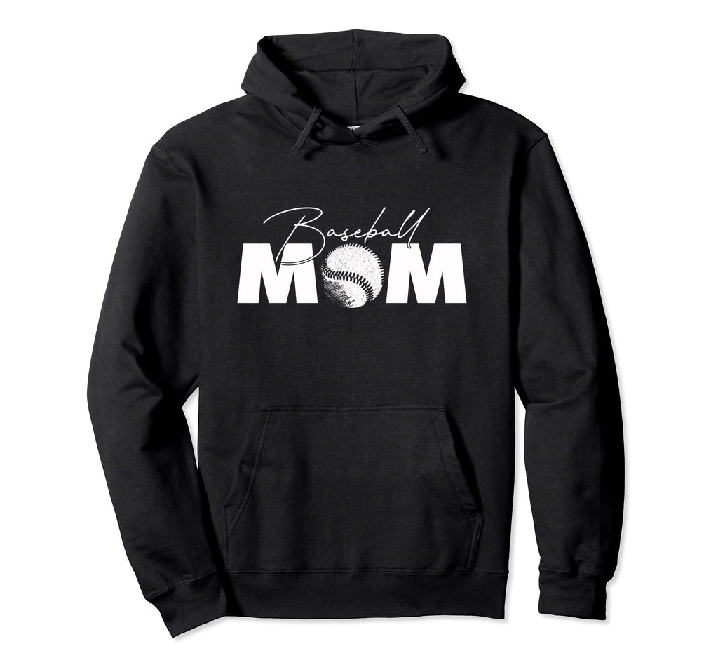 Baseball Mom Hoodie - Unique Graphic Unisex - T-Shirt, Sweatshirt, Hoodie