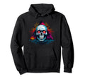 Skull Vaporwave Retrowave Aesthetic Hoodie - Custom Art Print Men Women - T-Shirt, Sweatshirt, Hoodie