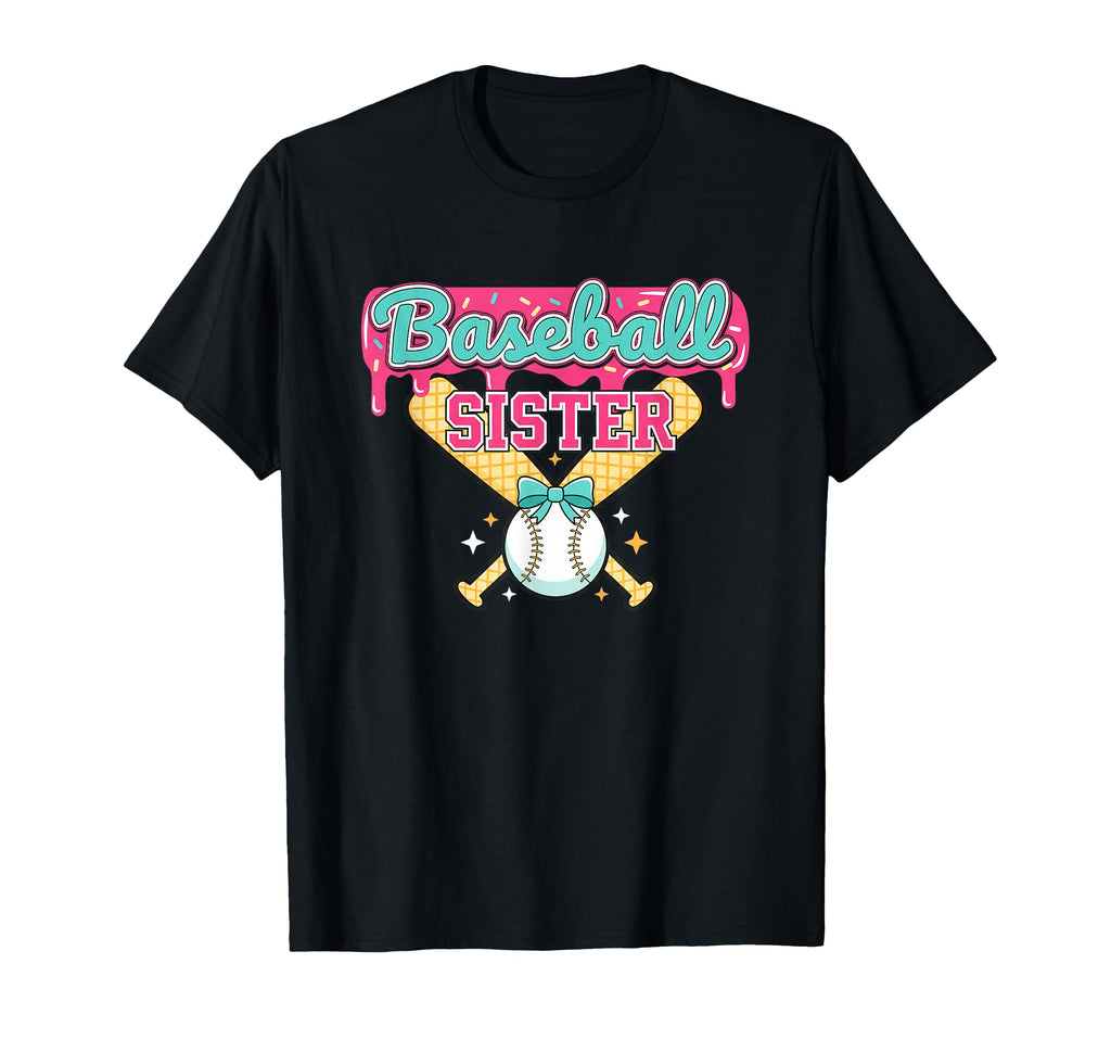 Baseball Sister Waffle Cone T-Shirt - Minimalist Print for Adults - T-Shirt, Sweatshirt, Hoodie
