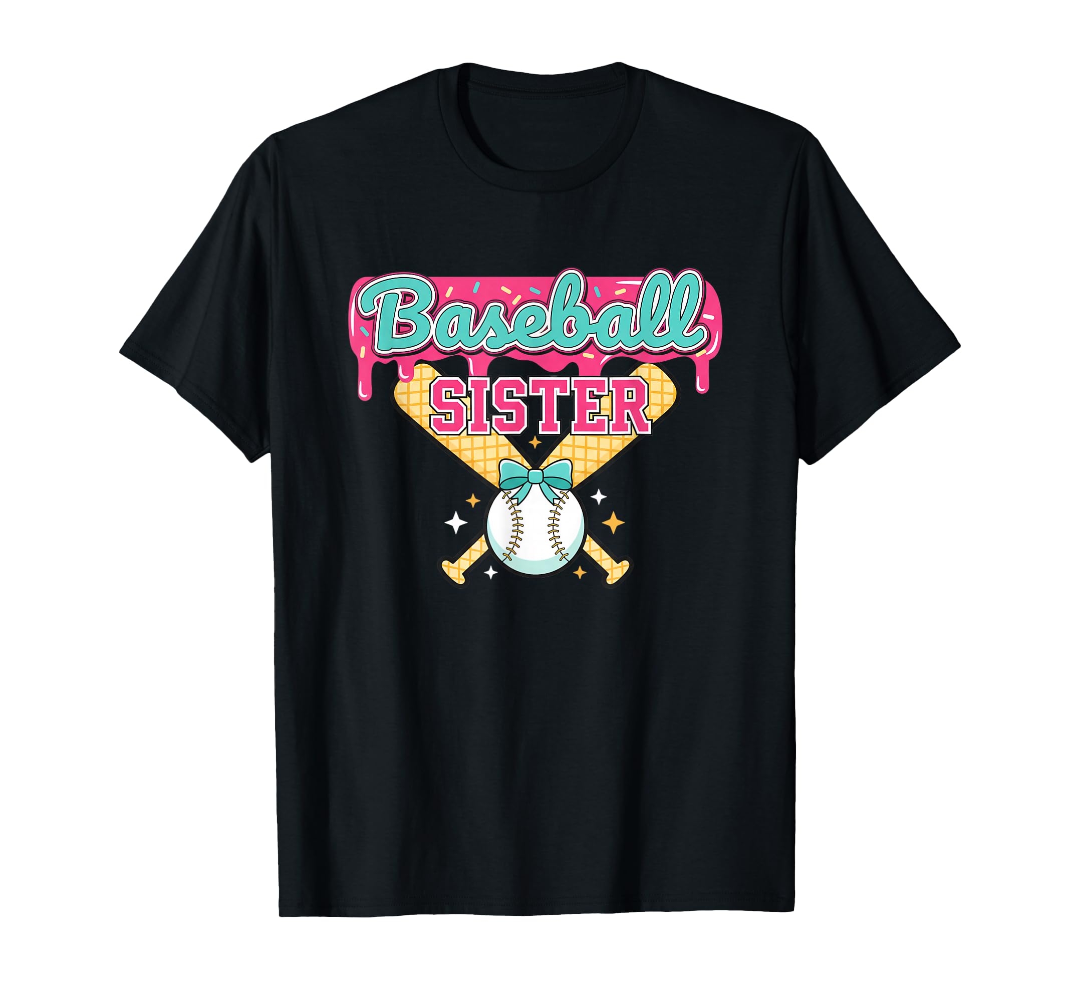 Baseball Sister Waffle Cone T-Shirt - Minimalist Print for Adults - T-Shirt, Sweatshirt, Hoodie