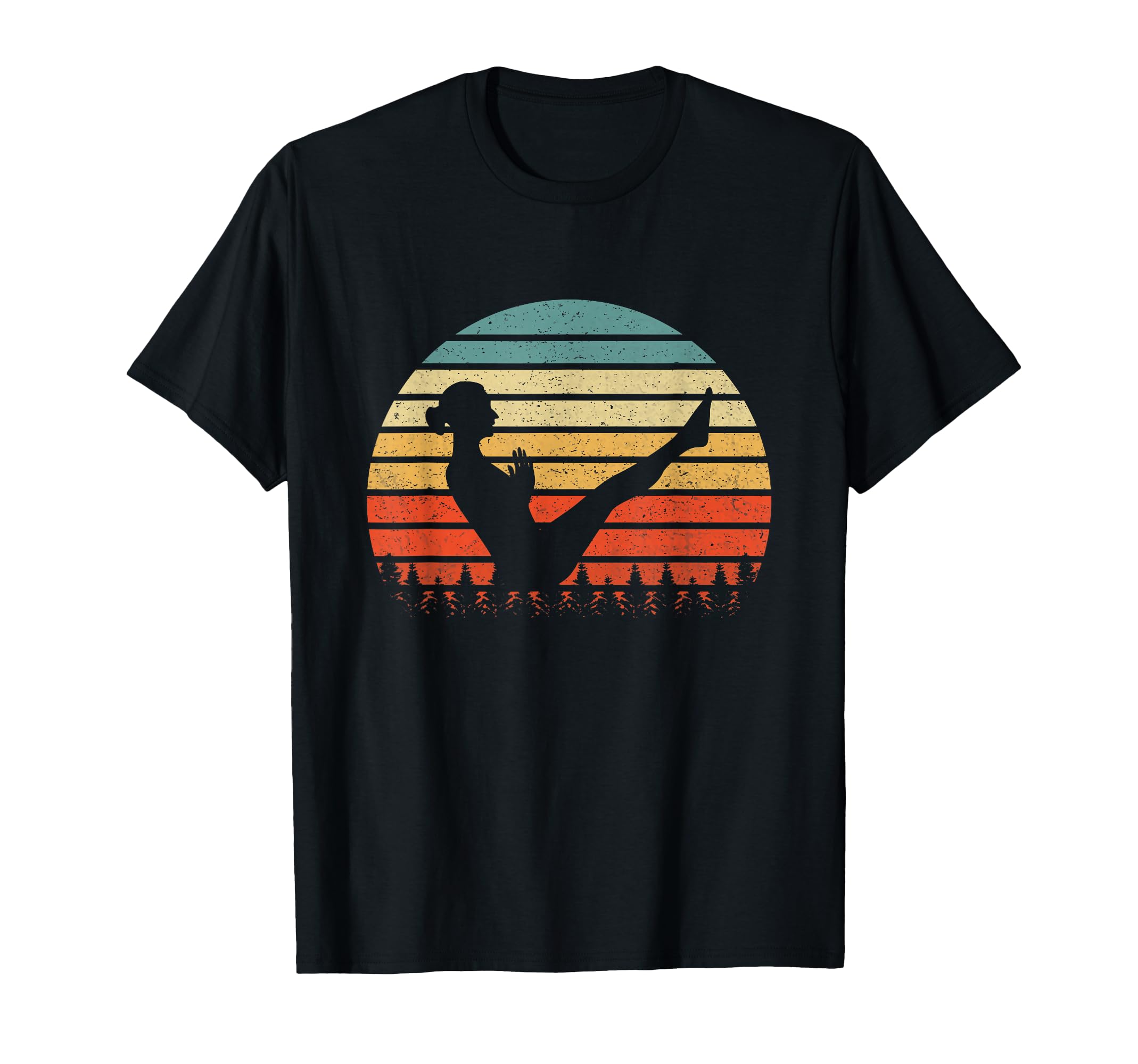 Yoga Navasana Boot Pose Sunset T-Shirt - Casual Everyday Wear Men Women - T-Shirt, Sweatshirt, Hoodie