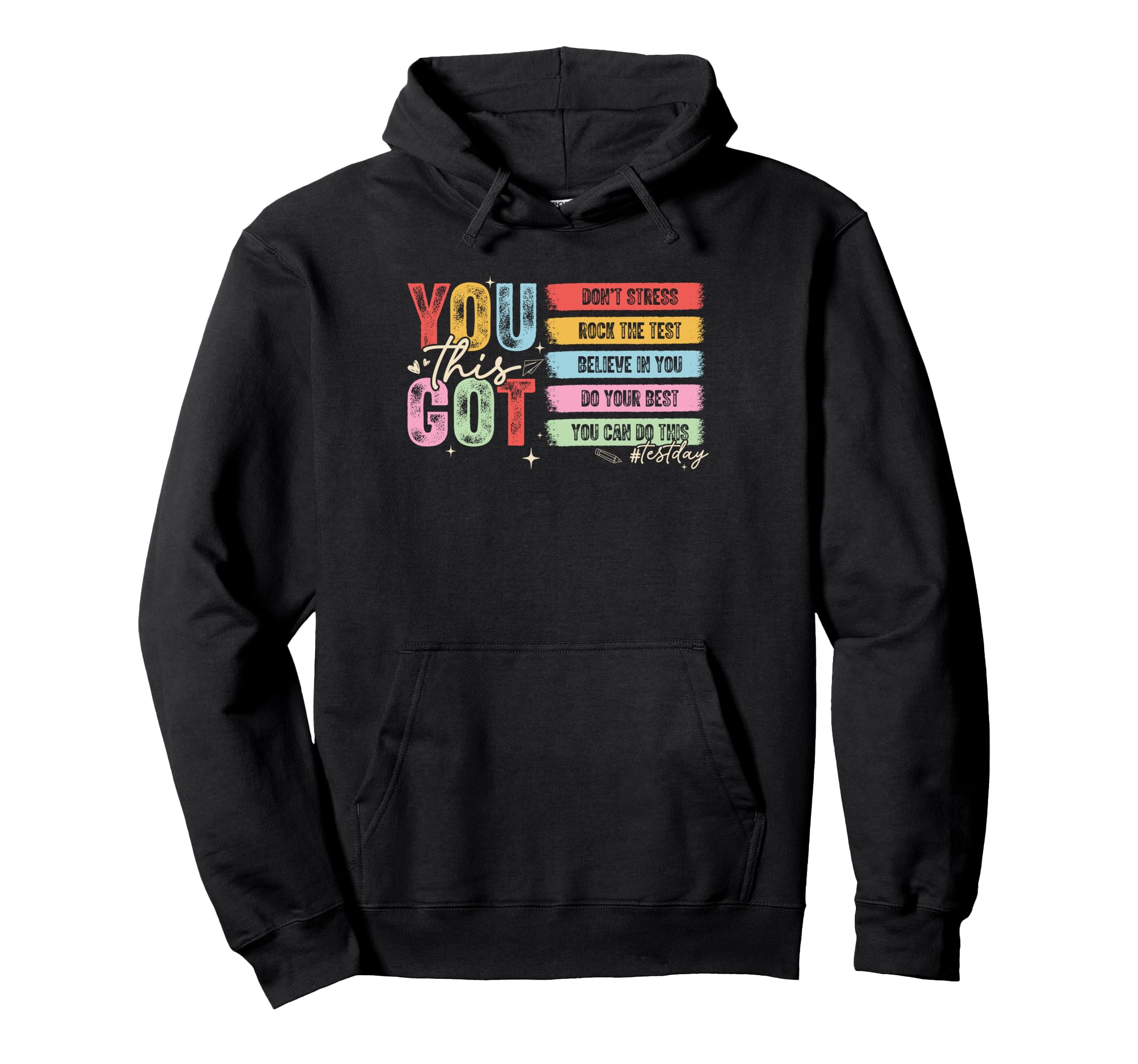 You Got This Dont Stress Rock Test Hoodie - Aesthetic Graphic Men Women - T-Shirt, Sweatshirt, Hoodie