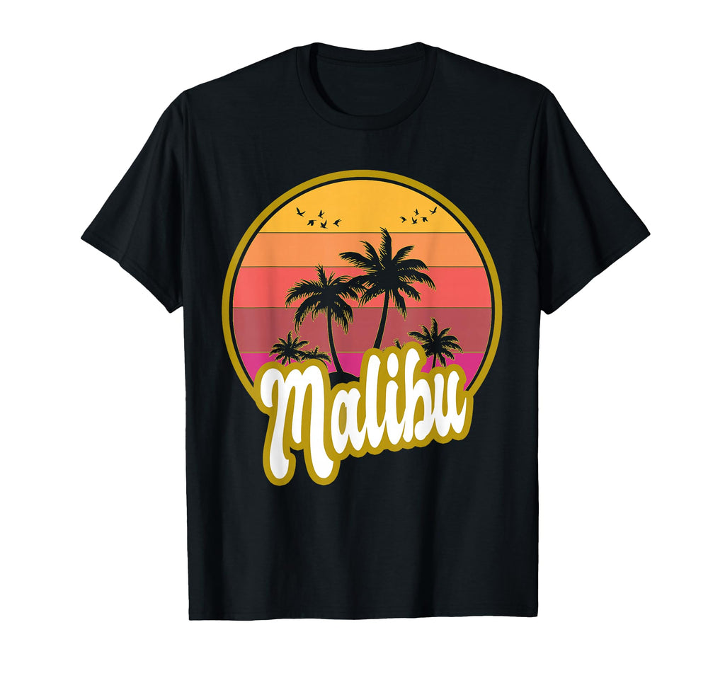 Malibu California Beach Sunset T-Shirt - Custom Art Print Men Women - T-Shirt, Sweatshirt, Hoodie