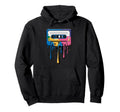 80S 90S Music Lover Dripping Cassette Hoodie - Casual Everyday Wear Unisex - T-Shirt, Sweatshirt, Hoodie