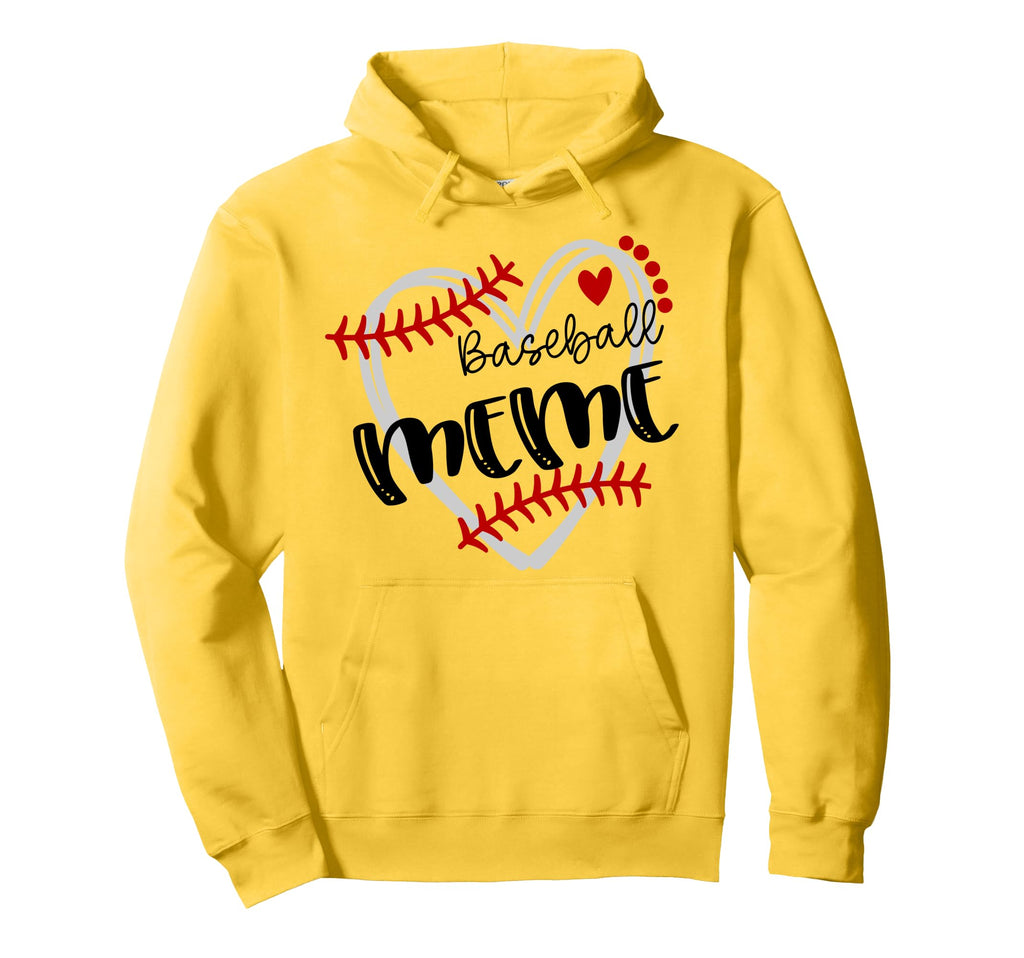 Personalized Baseball Heart Meme Hoodie - Casual Everyday Wear Men Women - T-Shirt, Sweatshirt, Hoodie