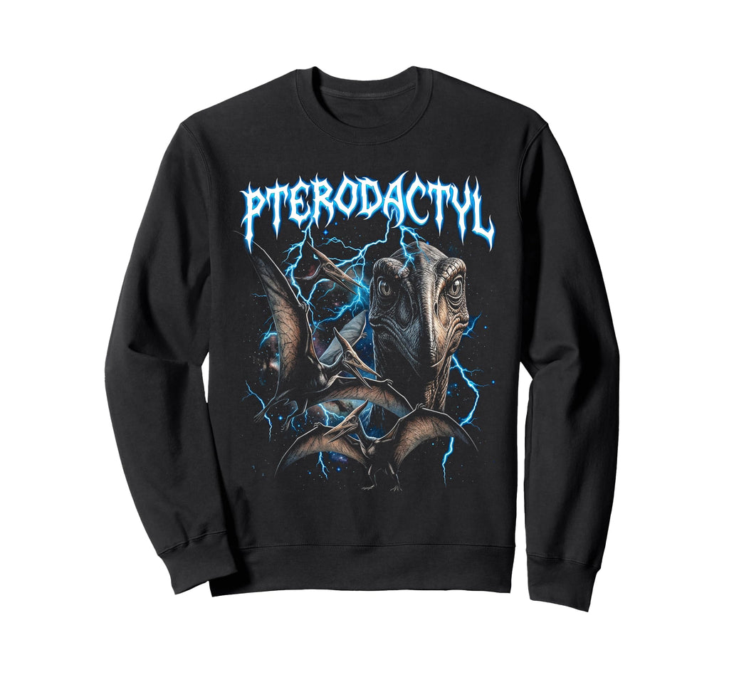 Pterodactyl 90S Heavy Metal Sweatshirt - Novelty Apparel for Adults - T-Shirt, Sweatshirt, Hoodie