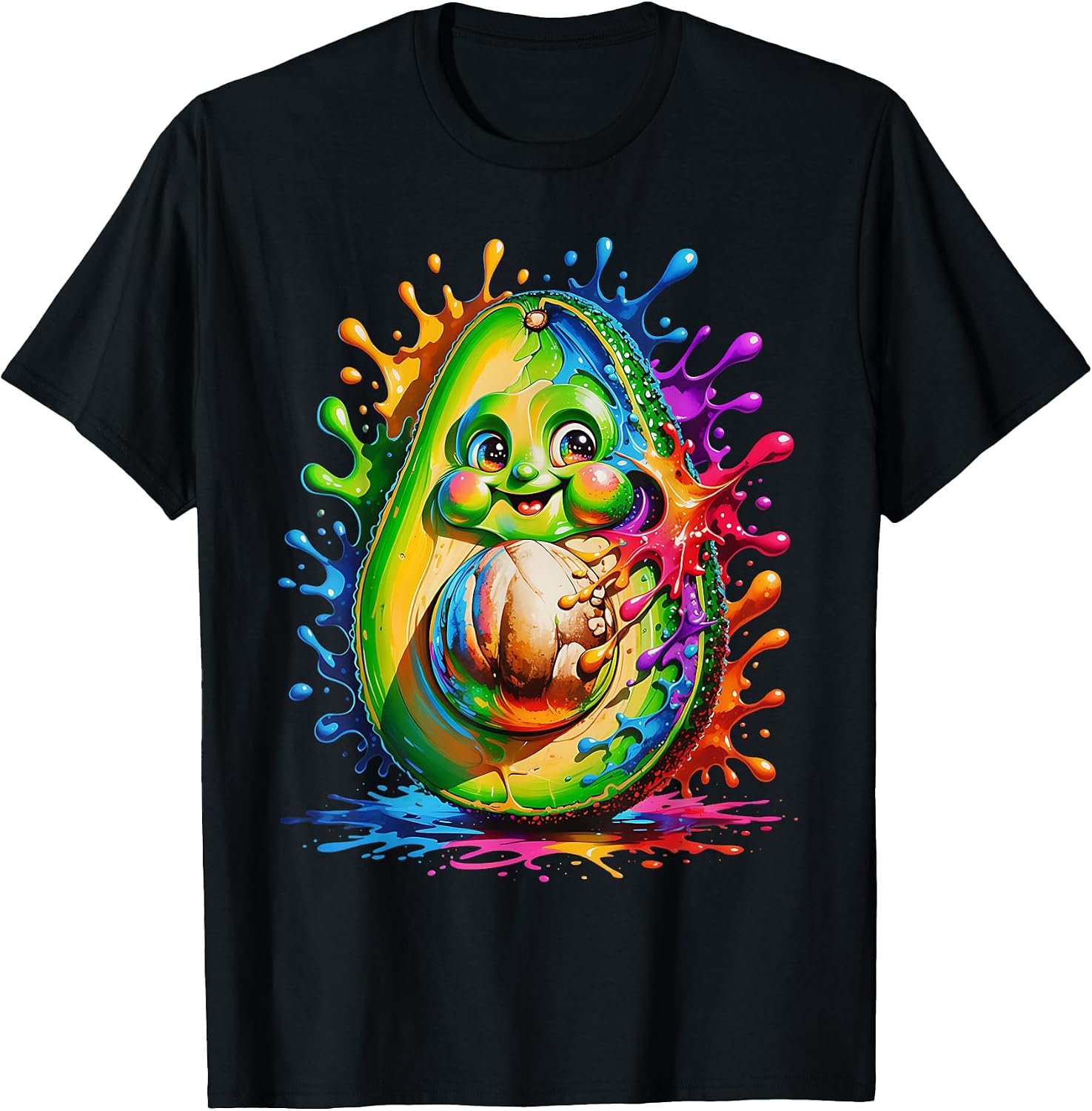 Colorful Avocado Cartoon Rainbow - Adult & Kids T-Shirts, Sweatshirts & Hoodies apparel design preview 1