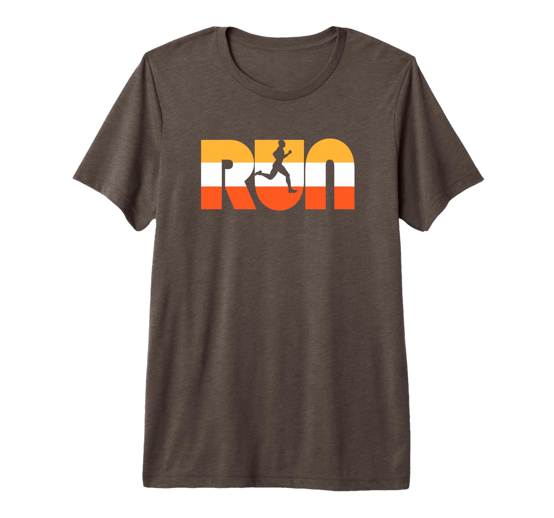 Run Seventies Color Typography T-Shirt - Fun Novelty Design for Adults - T-Shirt, Sweatshirt, Hoodie
