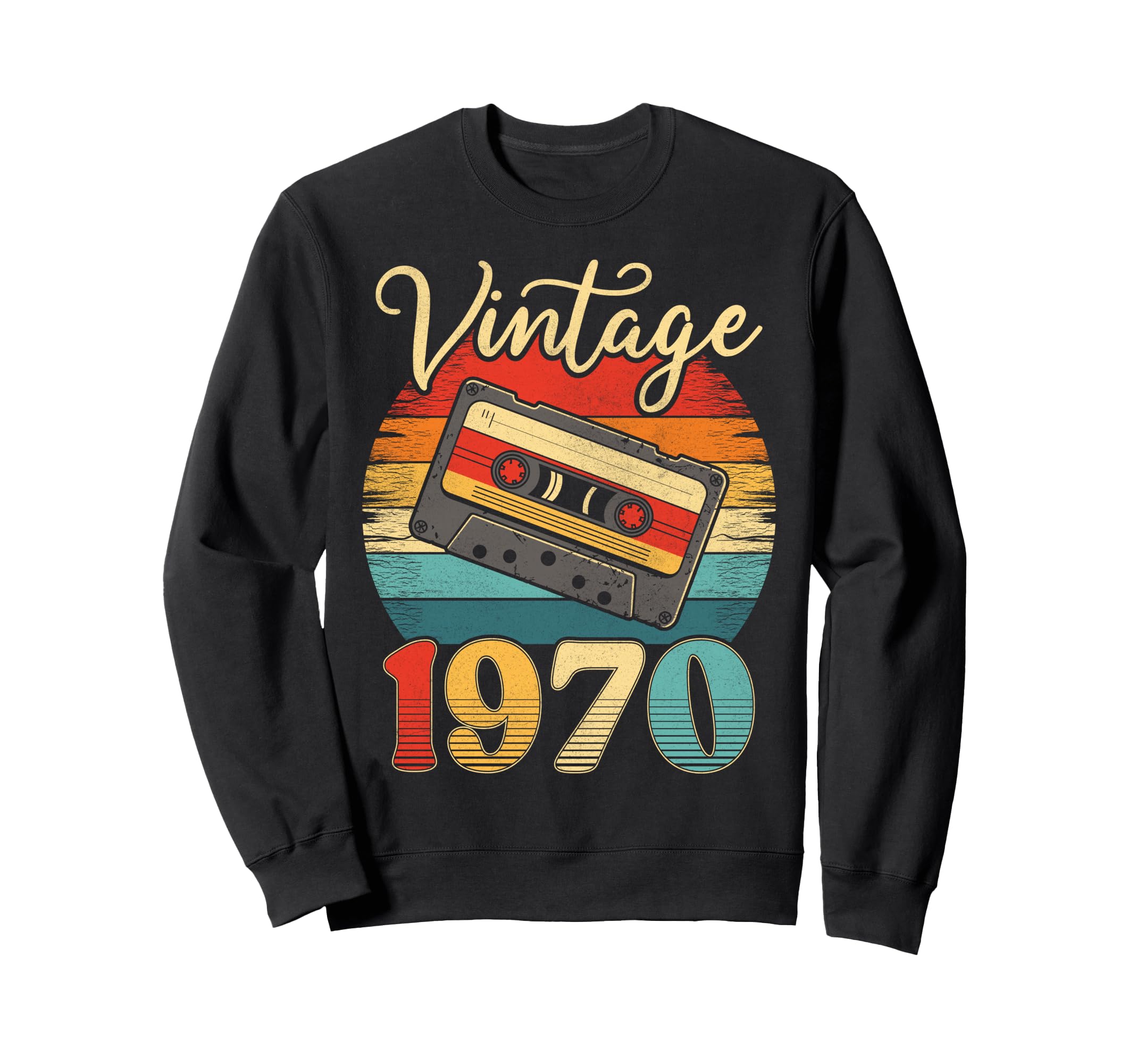 1970 Cassette Tape 70S Born Sweatshirt - Unique Graphic for Adults - T-Shirt, Sweatshirt, Hoodie
