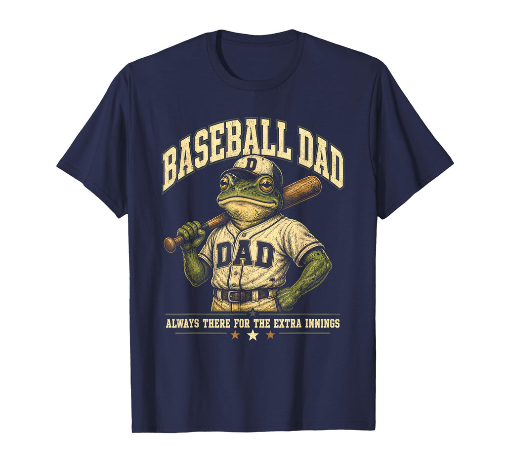 Funny Baseball Dad Frog Extra Innings T-Shirt - Novelty Apparel Men Women - T-Shirt, Sweatshirt, Hoodie
