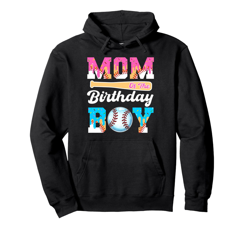Baseball Ice Cream Drip Mom Hoodie - Fun Novelty Design for Adults - T-Shirt, Sweatshirt, Hoodie