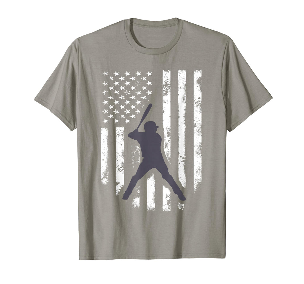 Distressed American Flag Baseball T-Shirt - Graphic Print Men Women - T-Shirt, Sweatshirt, Hoodie