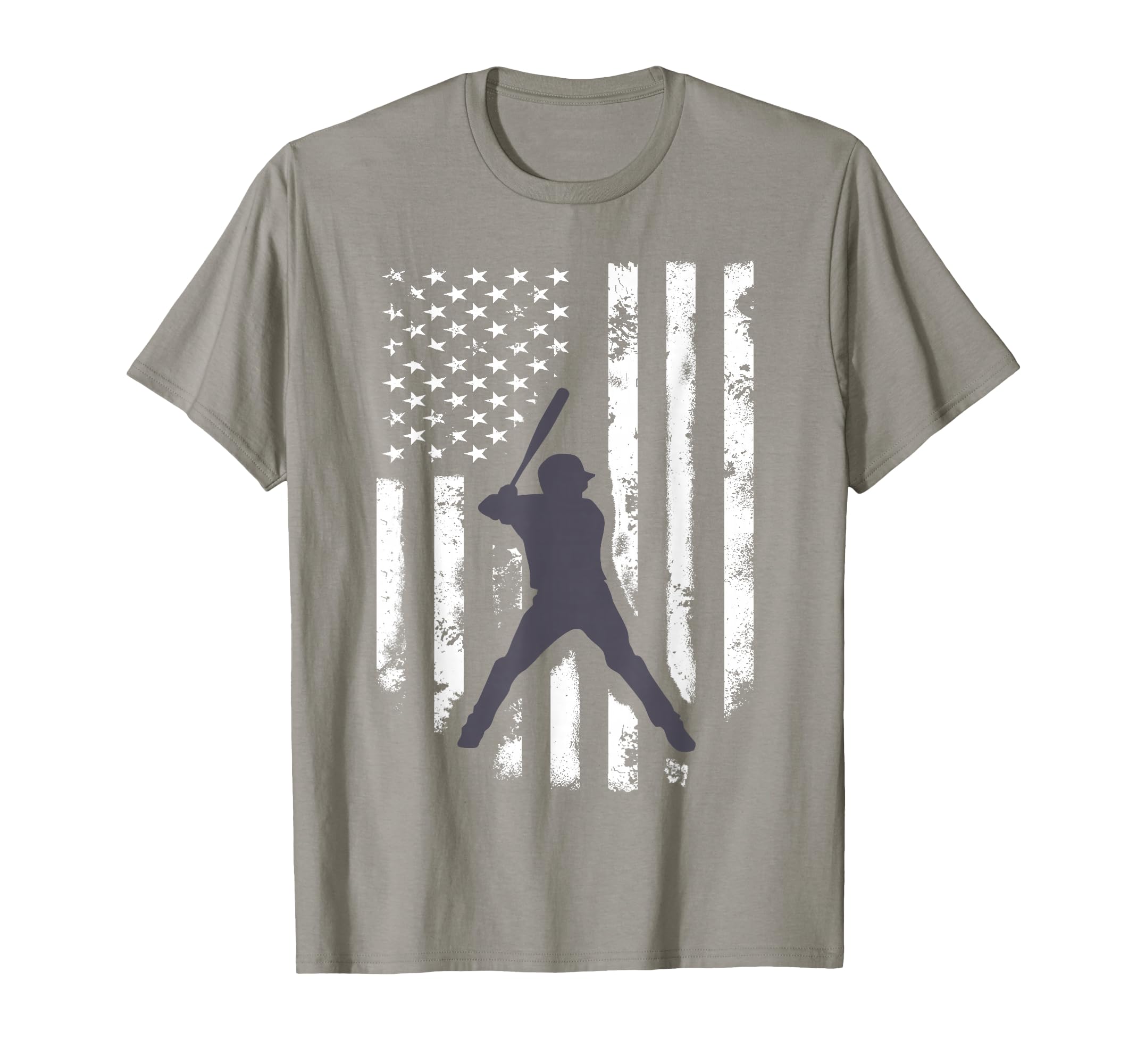 Distressed American Flag Baseball T-Shirt - Graphic Print Men Women - T-Shirt, Sweatshirt, Hoodie