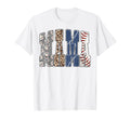 Baseball Mama Leopard Checkered Game T-Shirt - Streetwear Style for Adults - T-Shirt, Sweatshirt, Hoodie