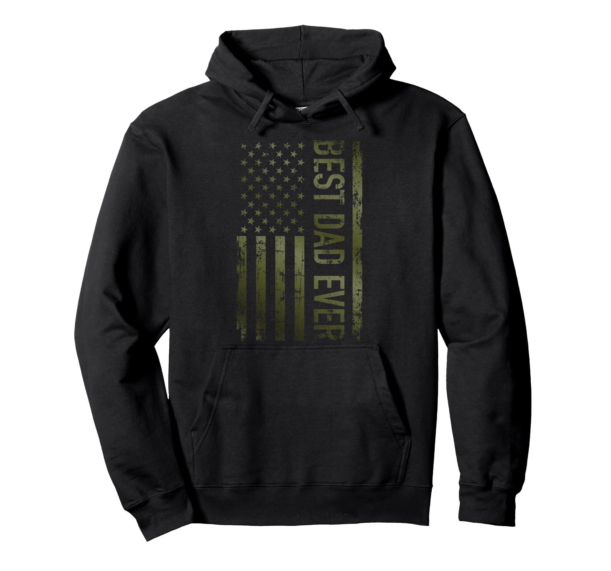 Best Dad Ever American Military Camouflage Hoodie - Unique Graphic Unisex - T-Shirt, Sweatshirt, Hoodie