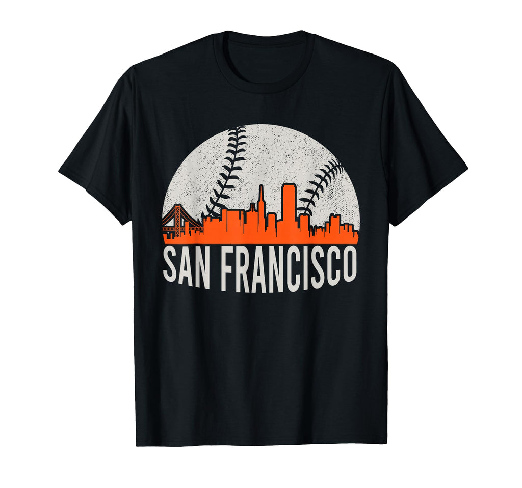 San Francisco Skyline Baseball T-Shirt - Custom Art Print for Adults - T-Shirt, Sweatshirt, Hoodie