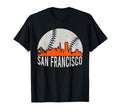 San Francisco Skyline Baseball T-Shirt - Custom Art Print for Adults - T-Shirt, Sweatshirt, Hoodie