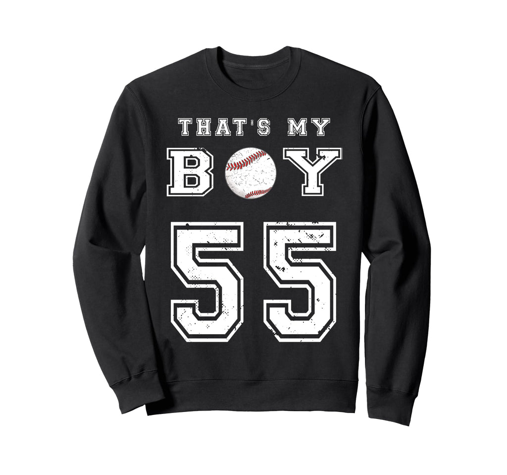 Thats My Baseball 55 Jersey Number Sweatshirt - Custom Art Print Men Women - T-Shirt, Sweatshirt, Hoodie