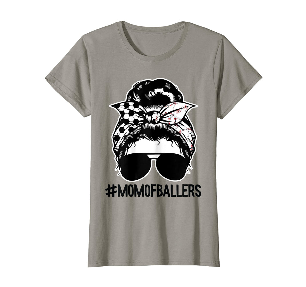 Womens Momofballers Messy Bun Hair T-Shirt - Streetwear Style for Adults - T-Shirt, Sweatshirt, Hoodie
