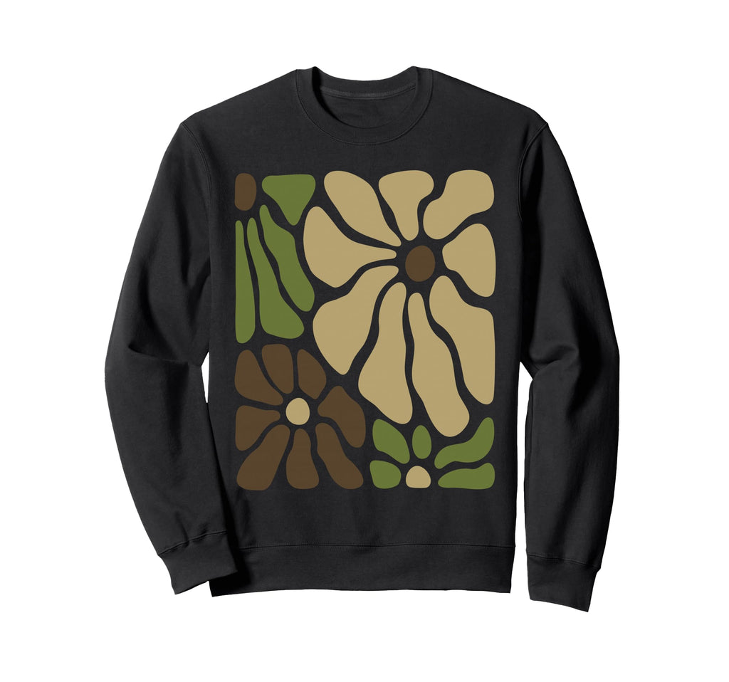 Womens Camo Floral Boho Flowers Camo Sweatshirt - Graphic Print for Adults - T-Shirt, Sweatshirt, Hoodie