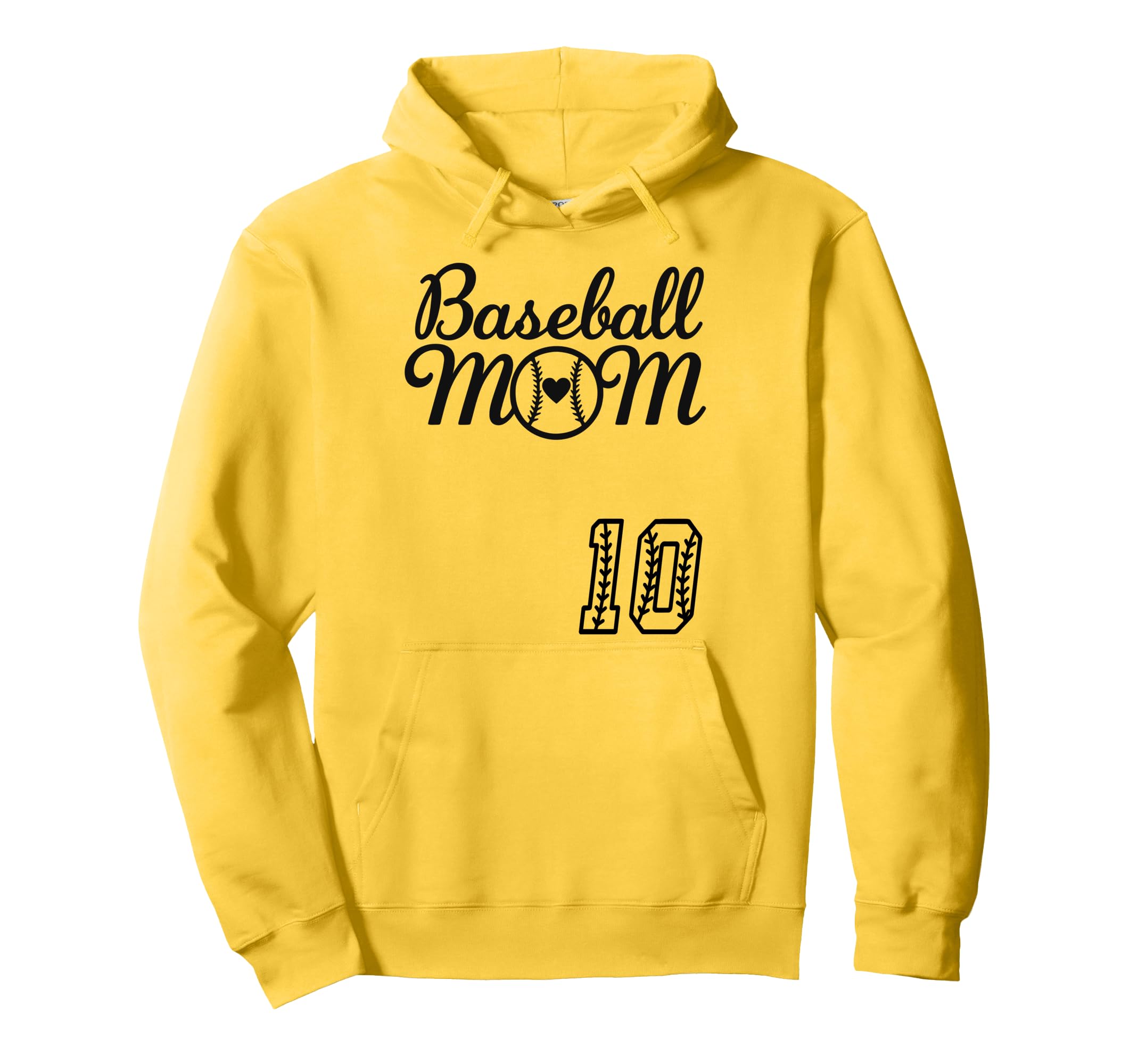 Baseball Mom Jersey 10 Baseball Hoodie - Streetwear Style for Adults - T-Shirt, Sweatshirt, Hoodie