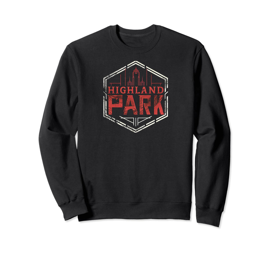 Highland Park Grit 90S Grunge Sweatshirt - Minimalist Print for Adults - T-Shirt, Sweatshirt, Hoodie