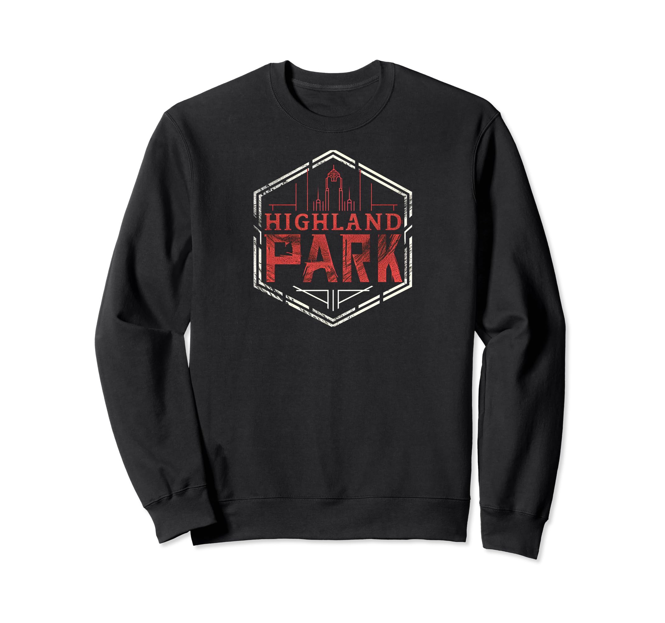 Highland Park Grit 90S Grunge Sweatshirt - Minimalist Print for Adults - T-Shirt, Sweatshirt, Hoodie
