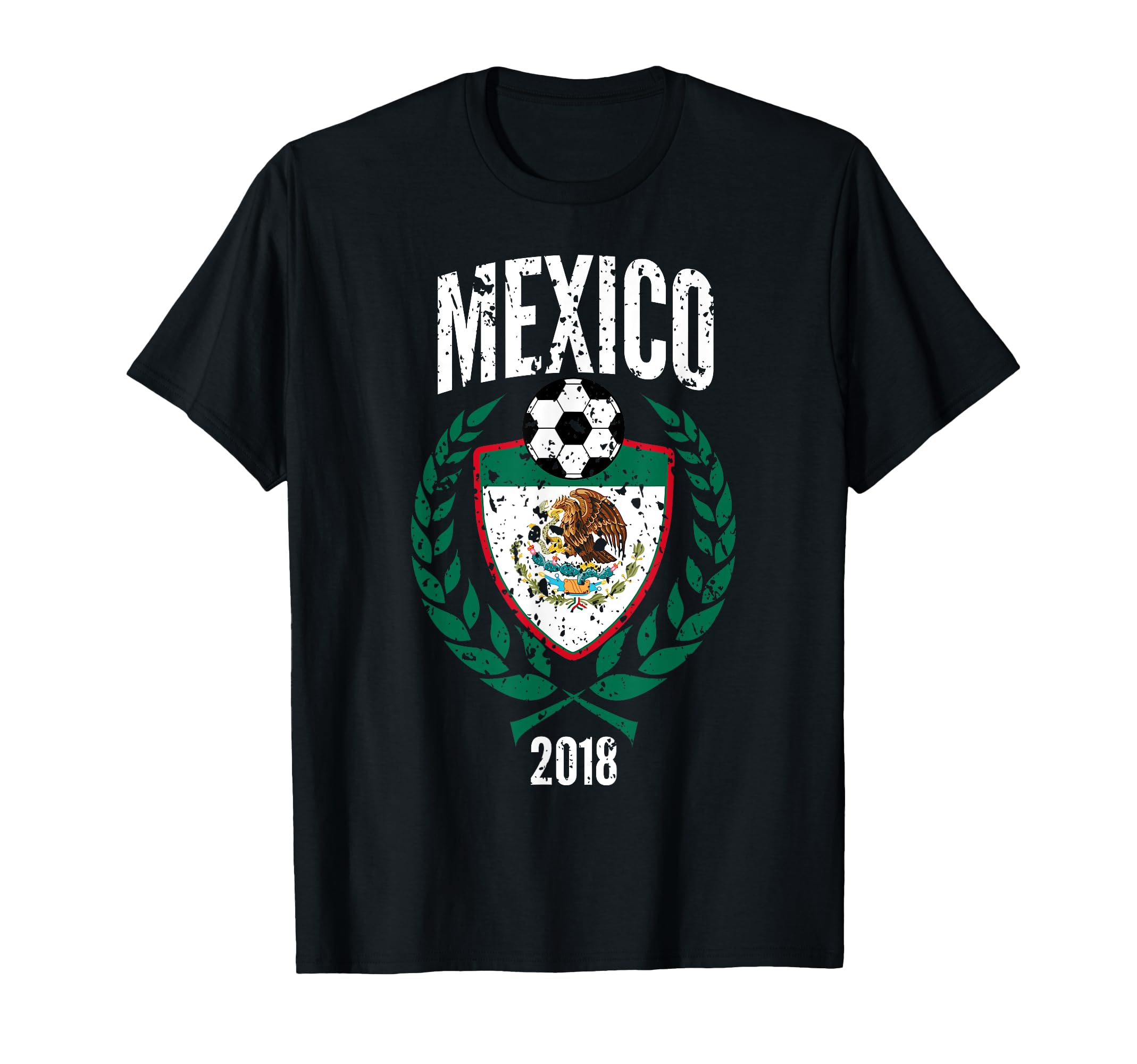 Mexico Soccer Jersey Distressed T-Shirt - Novelty Apparel Men Women - T-Shirt, Sweatshirt, Hoodie