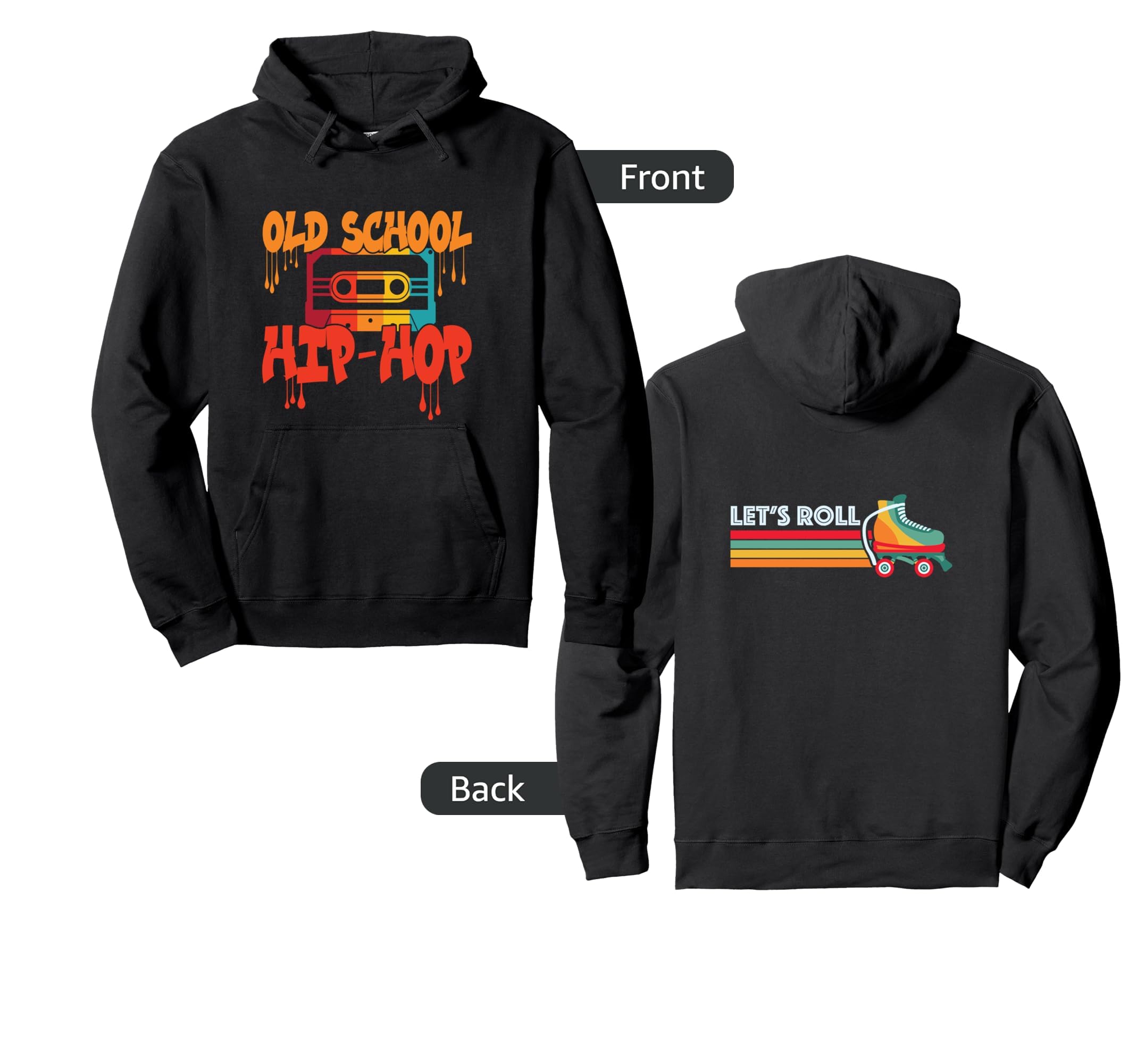 Old School Hip Hop Hoodie - Trendy Graphic Men Women - T-Shirt, Sweatshirt, Hoodie