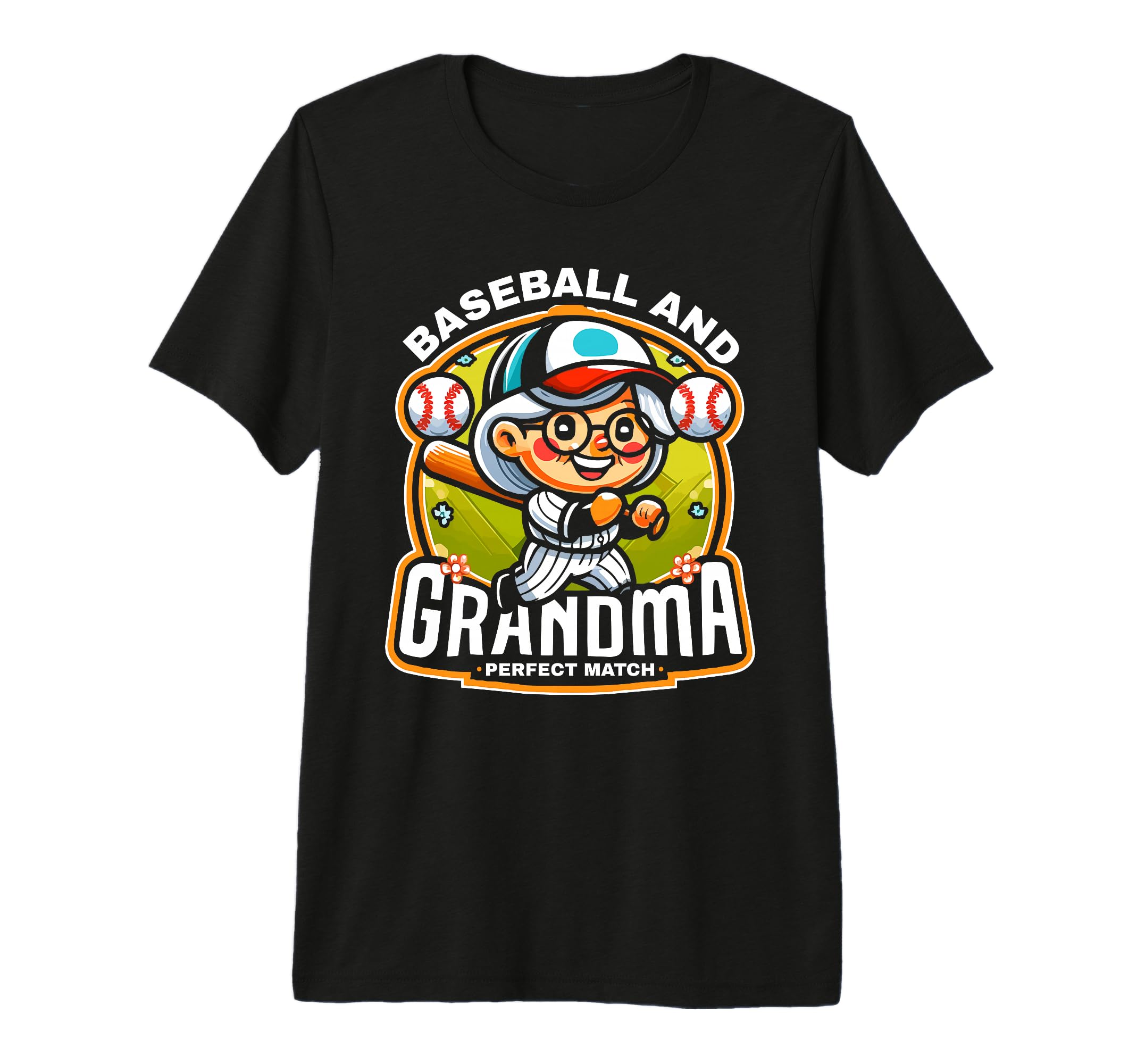 Baseball Grandma Grandmother Granny T-Shirt - Fun Novelty Design Unisex - T-Shirt, Sweatshirt, Hoodie
