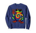 Hippie Boho Frog Tie Dye 60 S 70 S Sweatshirt - Unique Graphic Men Women - T-Shirt, Sweatshirt, Hoodie