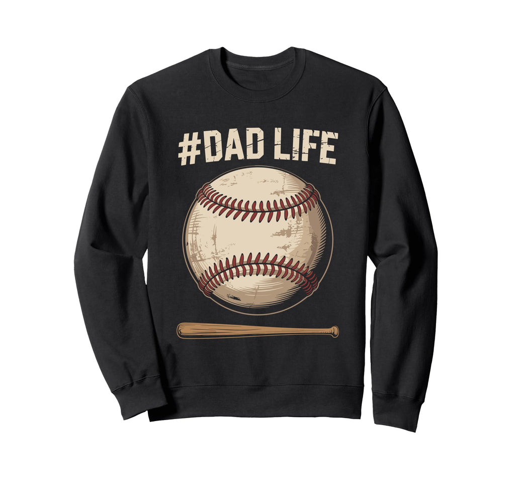 Dad Life Baseball Player Father Sweatshirt - Custom Art Print for Adults - T-Shirt, Sweatshirt, Hoodie