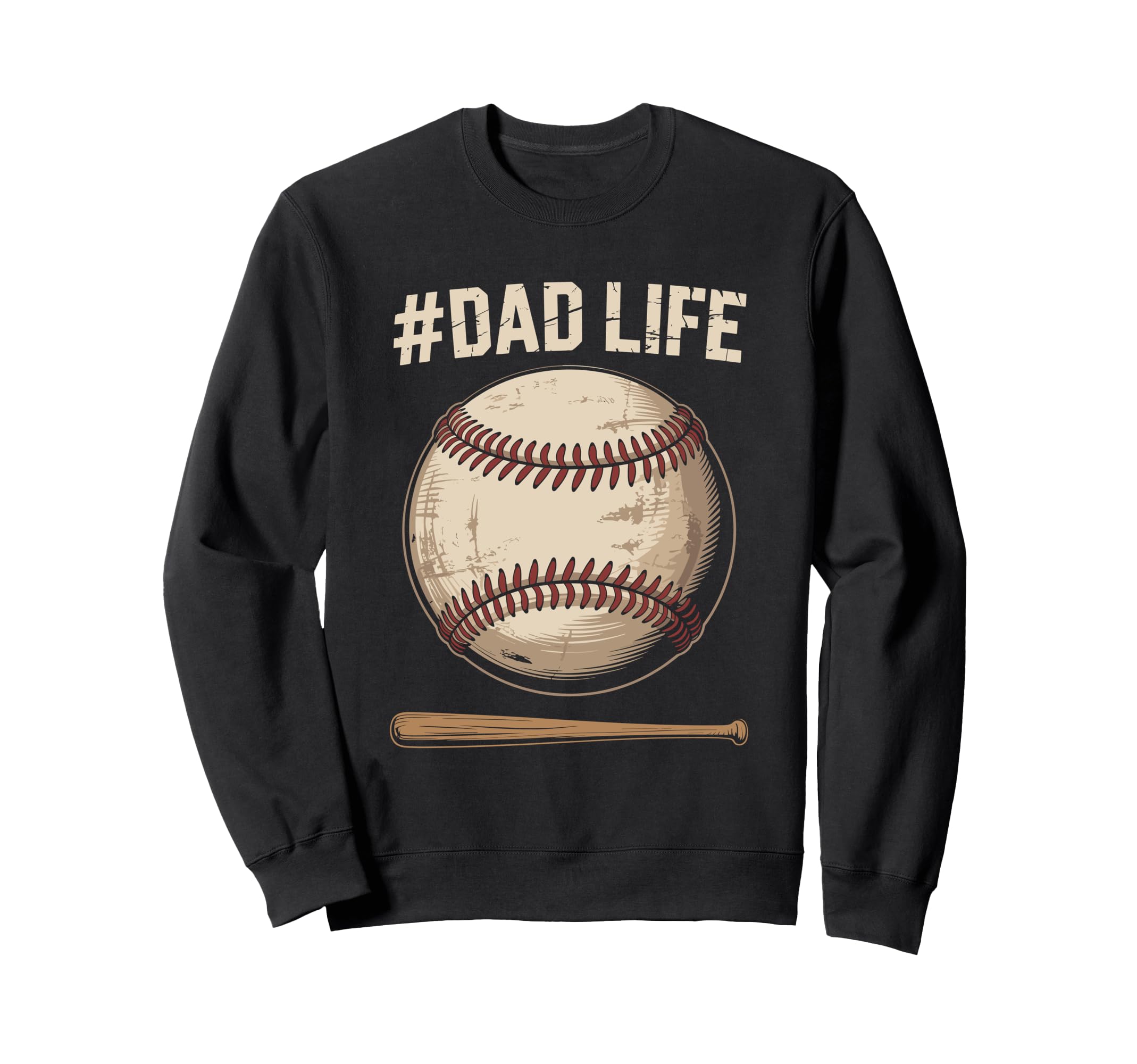 Dad Life Baseball Player Father Sweatshirt - Custom Art Print for Adults - T-Shirt, Sweatshirt, Hoodie