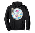 Surfing Wine Glass Japan Waves Kawaii Hoodie - Novelty Apparel Unisex - T-Shirt, Sweatshirt, Hoodie