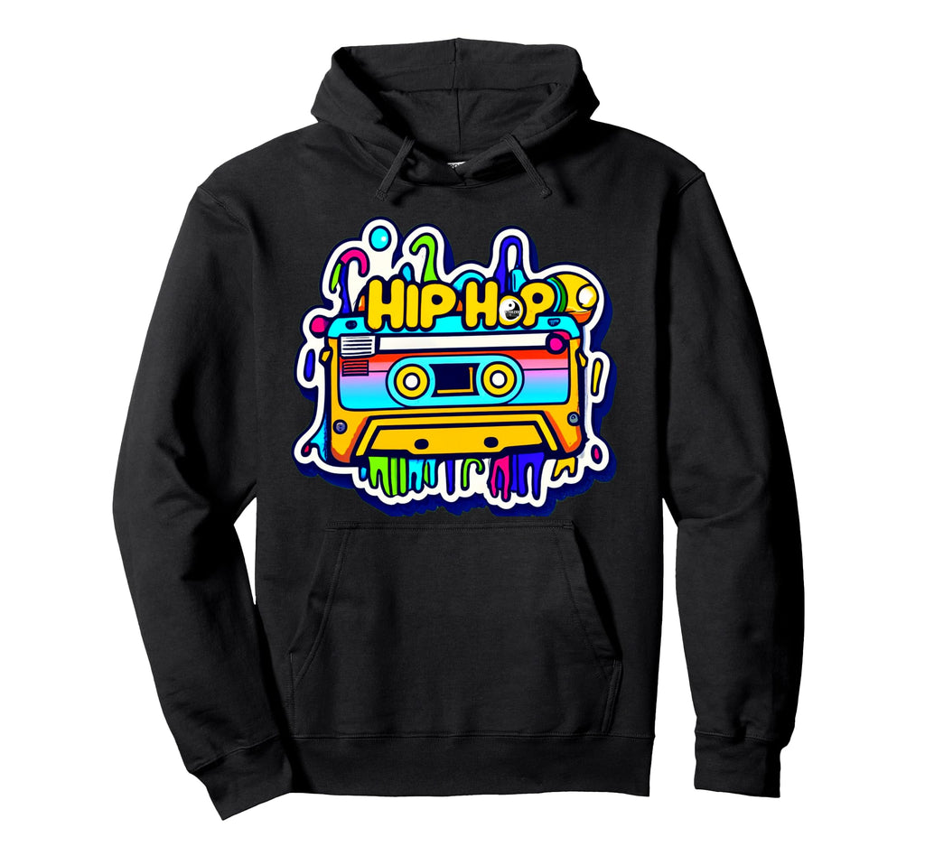 Colorful Hip Hop Cassette Tape Hoodie - Custom Art Print Unisex - T-Shirt, Sweatshirt, Hoodie