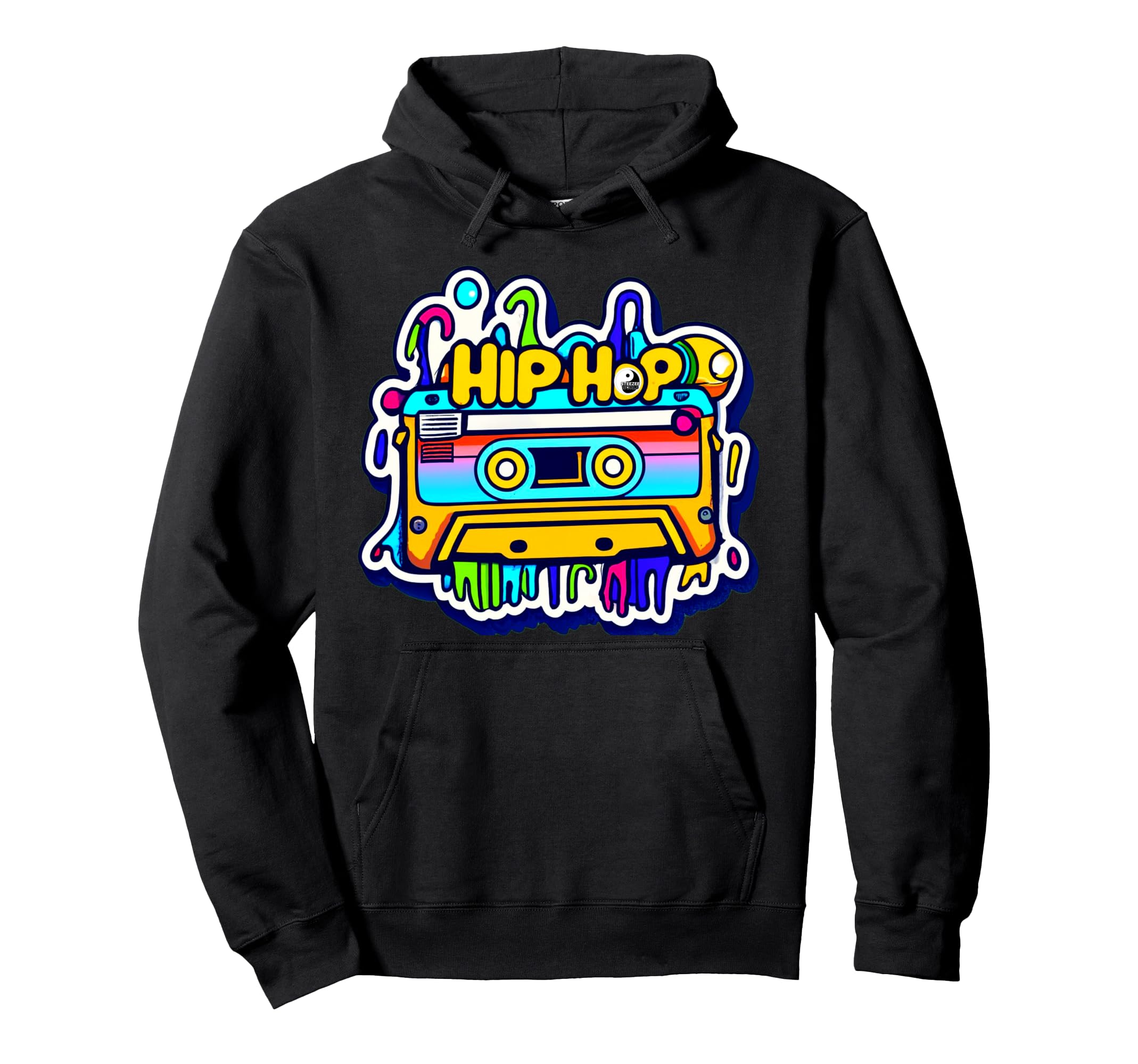 Colorful Hip Hop Cassette Tape Hoodie - Custom Art Print Unisex - T-Shirt, Sweatshirt, Hoodie