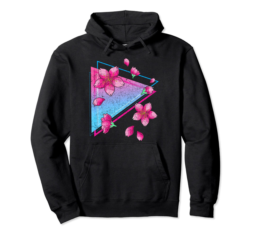 Japanese Sakura Flower Vaporwave Aesthetic Hoodie - Trendy Graphic Unisex - T-Shirt, Sweatshirt, Hoodie