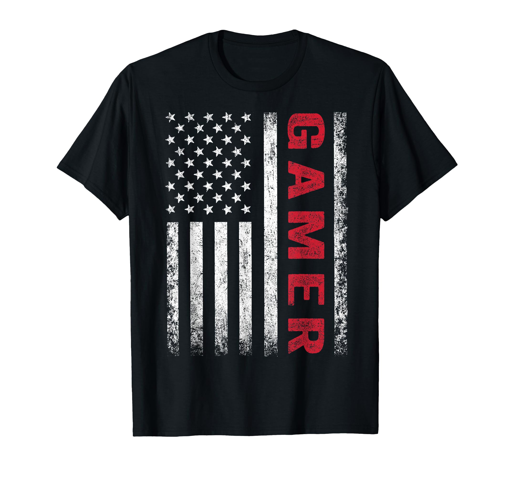 American Flag Funny Gamer Gift Video T-Shirt - Novelty Apparel for Adults - T-Shirt, Sweatshirt, Hoodie