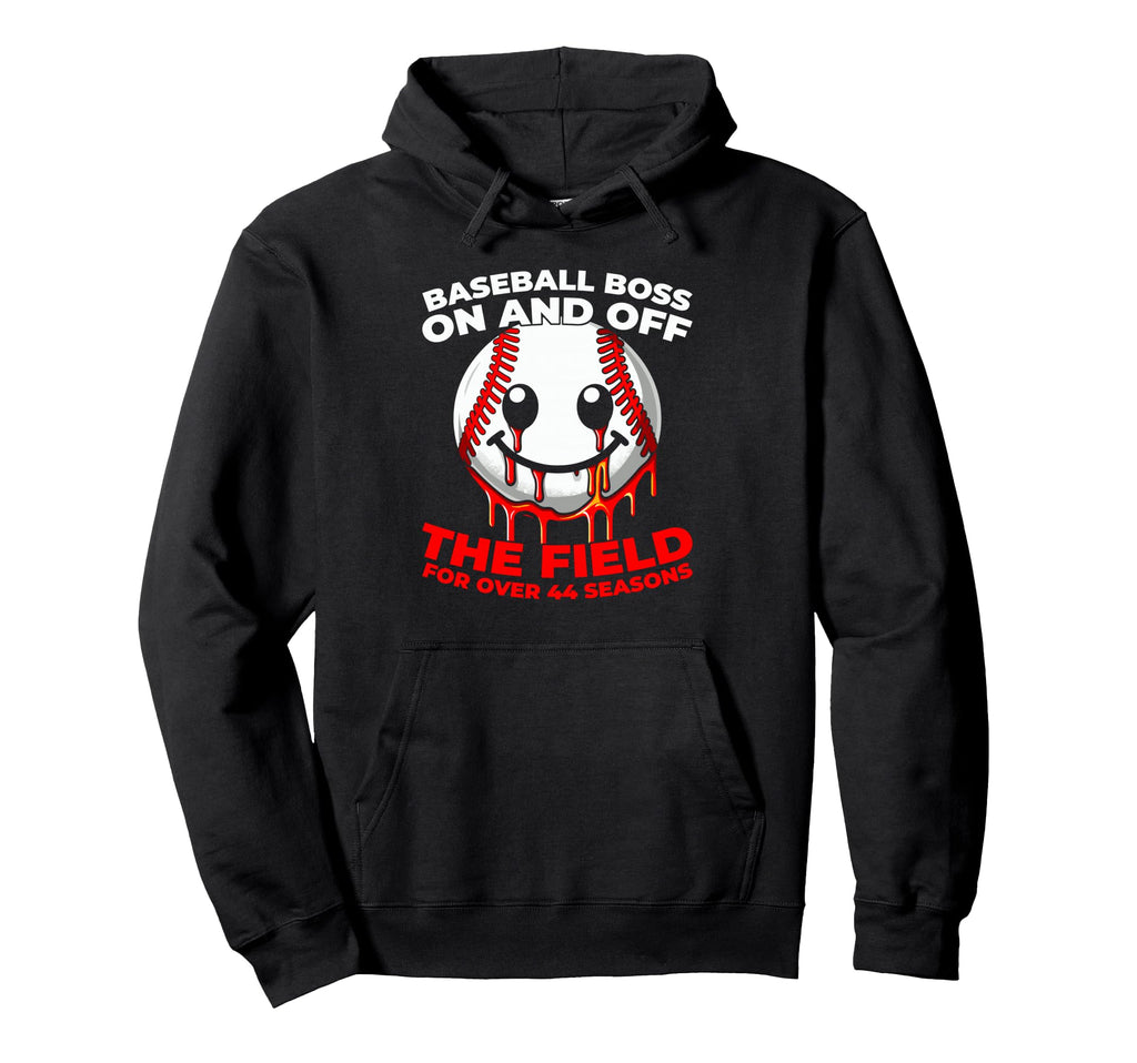44Th Birthday Team Sport Baseballer Hoodie - Aesthetic Graphic for Adults - T-Shirt, Sweatshirt, Hoodie