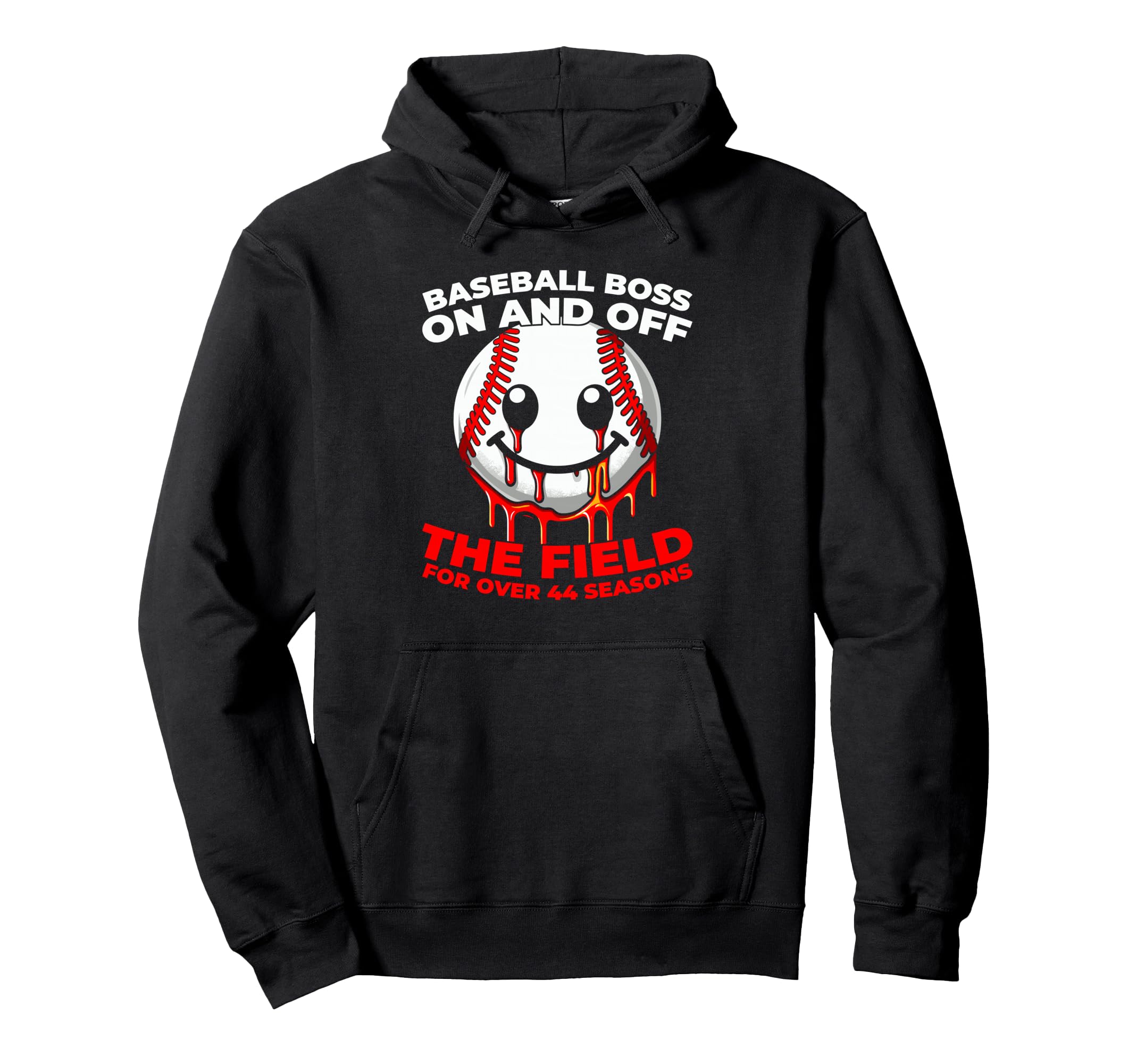 44Th Birthday Team Sport Baseballer Hoodie - Aesthetic Graphic for Adults - T-Shirt, Sweatshirt, Hoodie