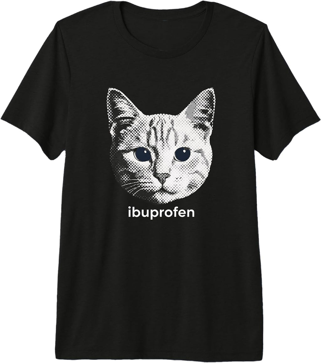 Cat Meme Ibuprofen Funny Pop Art - Adult & Kids T-Shirts, Sweatshirts & Hoodies apparel design preview 1